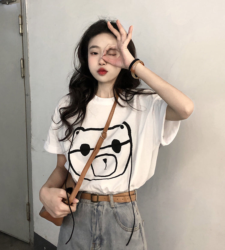 Women's Summer Pure Cotton Casual Sleeve T-shirt