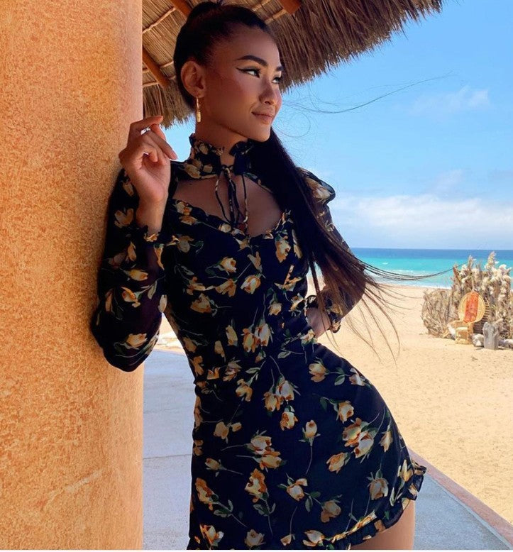 Tube top floral skirt