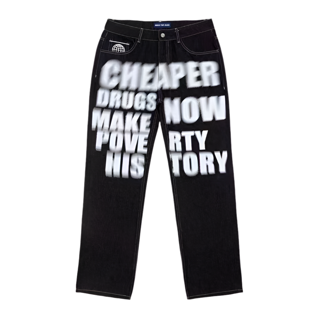 New Letter Printed Jeans For Men