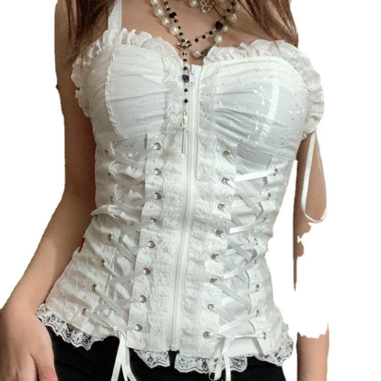 Women's Corset Lace Suspender Top