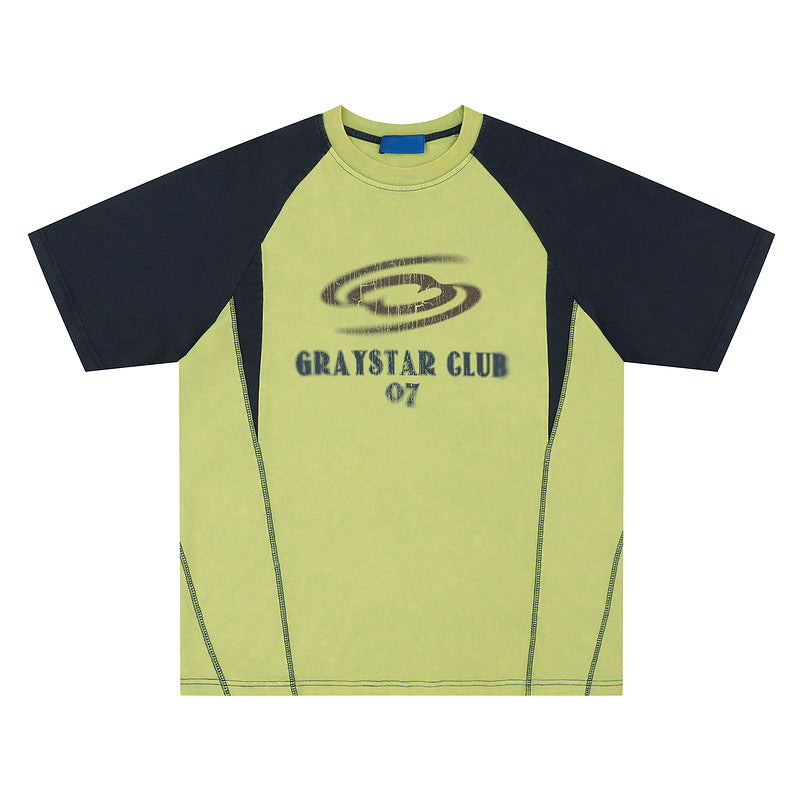 Hip Hop Letter Print Raglan Sleeve T-shirt For Men