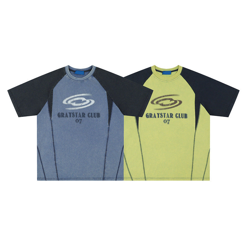 Hip Hop Letter Print Raglan Sleeve T-shirt For Men