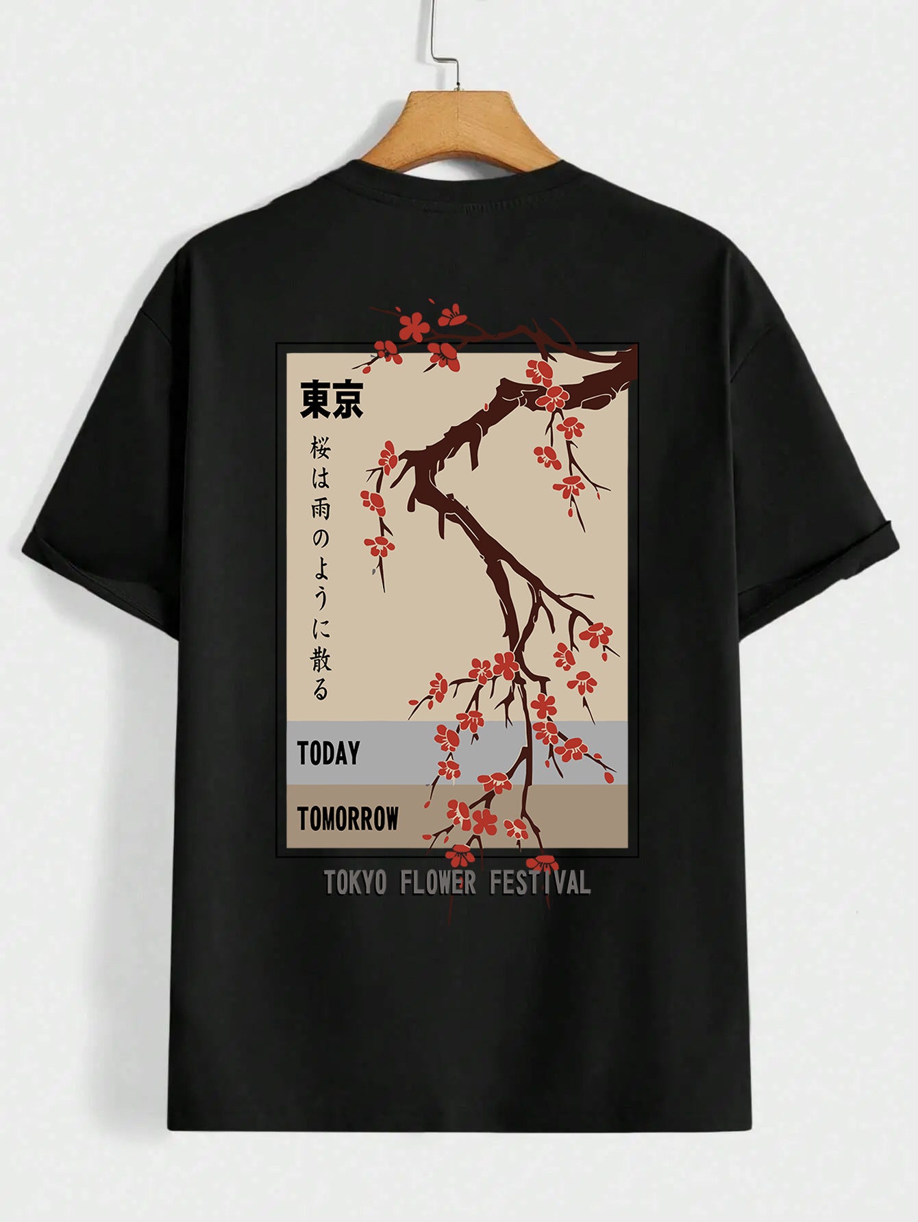 Today Tomorrow Tokyo Flower Festival T Shirt Men Fashion