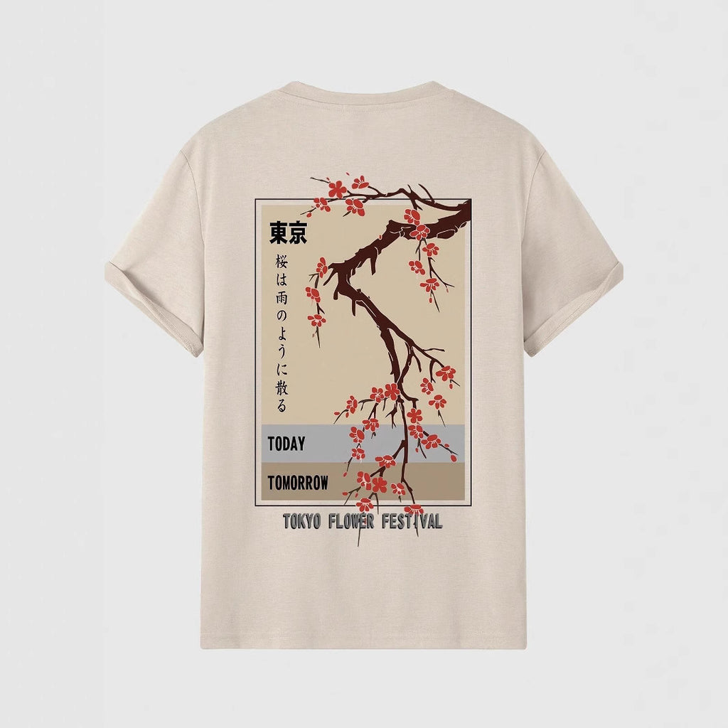 Today Tomorrow Tokyo Flower Festival T Shirt Men Fashion