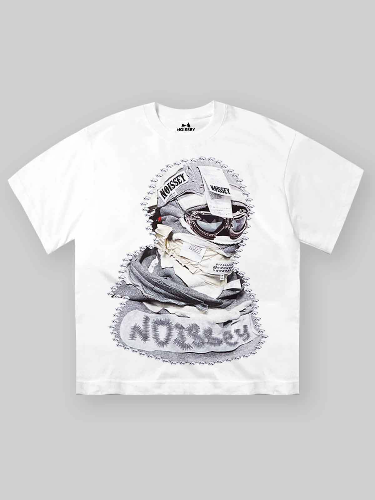 Street Vacation Style Hip Hop Pick-up Printed Loose T-shirt