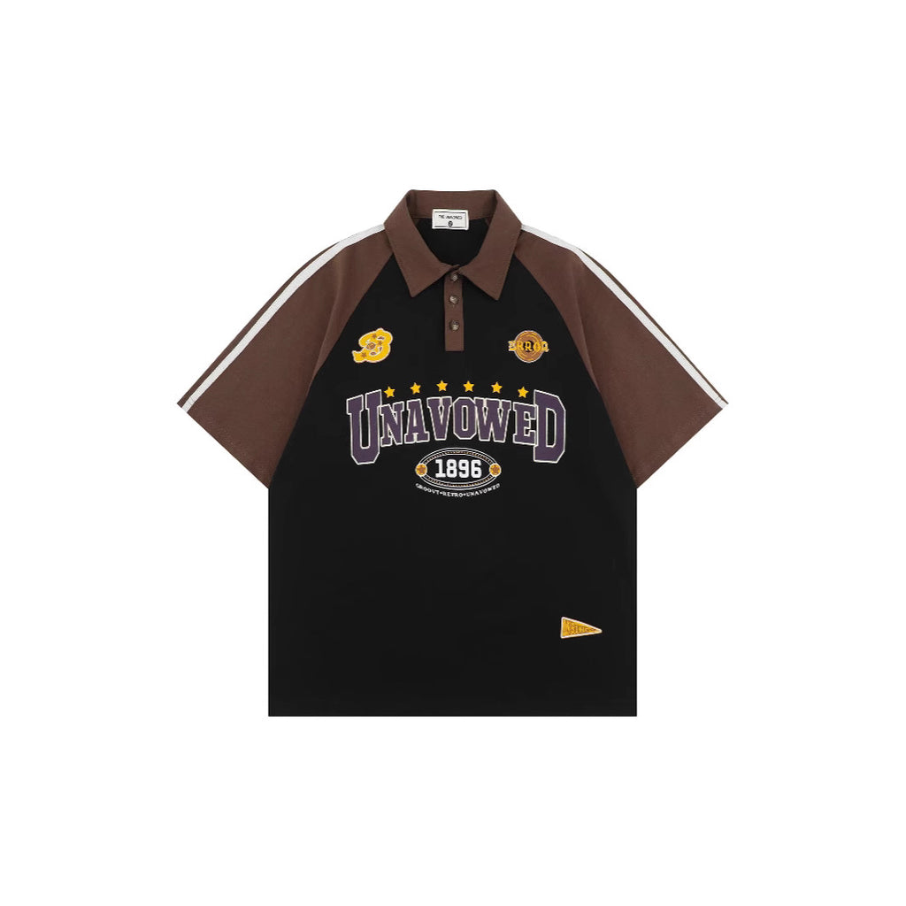 Retro College Raglan Sleeve Short Sleeve T-shirt For Men And Women