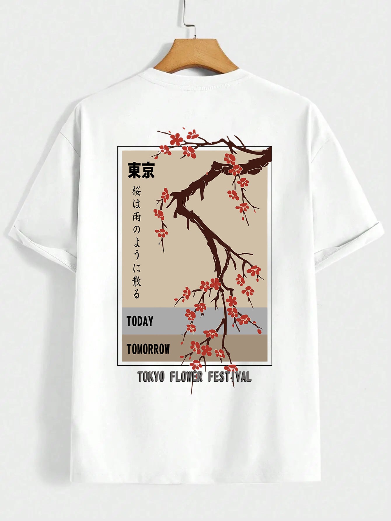 Today Tomorrow Tokyo Flower Festival T Shirt Men Fashion