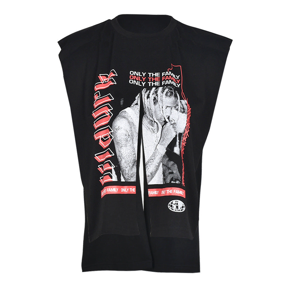 Summer Women's Printed Irregular T-shirt Top